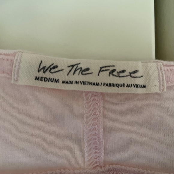 Free People - We the People Sonnet T-shirt Tee Chiffon Cake Pale Pink MED - Picture 2 of 8